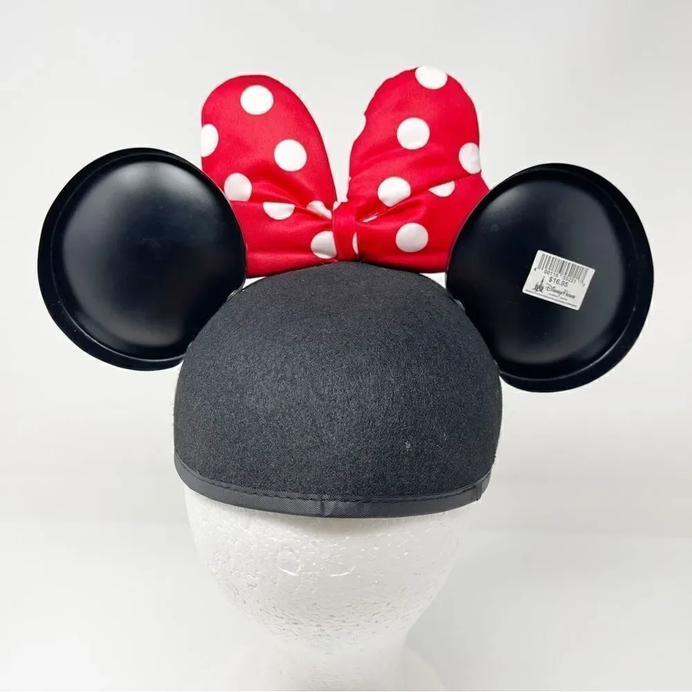 Disney Parks Ears Hat Minnie Mouse Polka Dot Bow Embroidered Signature